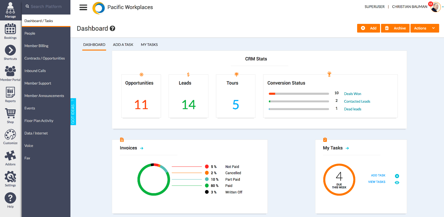 shared space management, business center software, conference room management software, room scheduling software