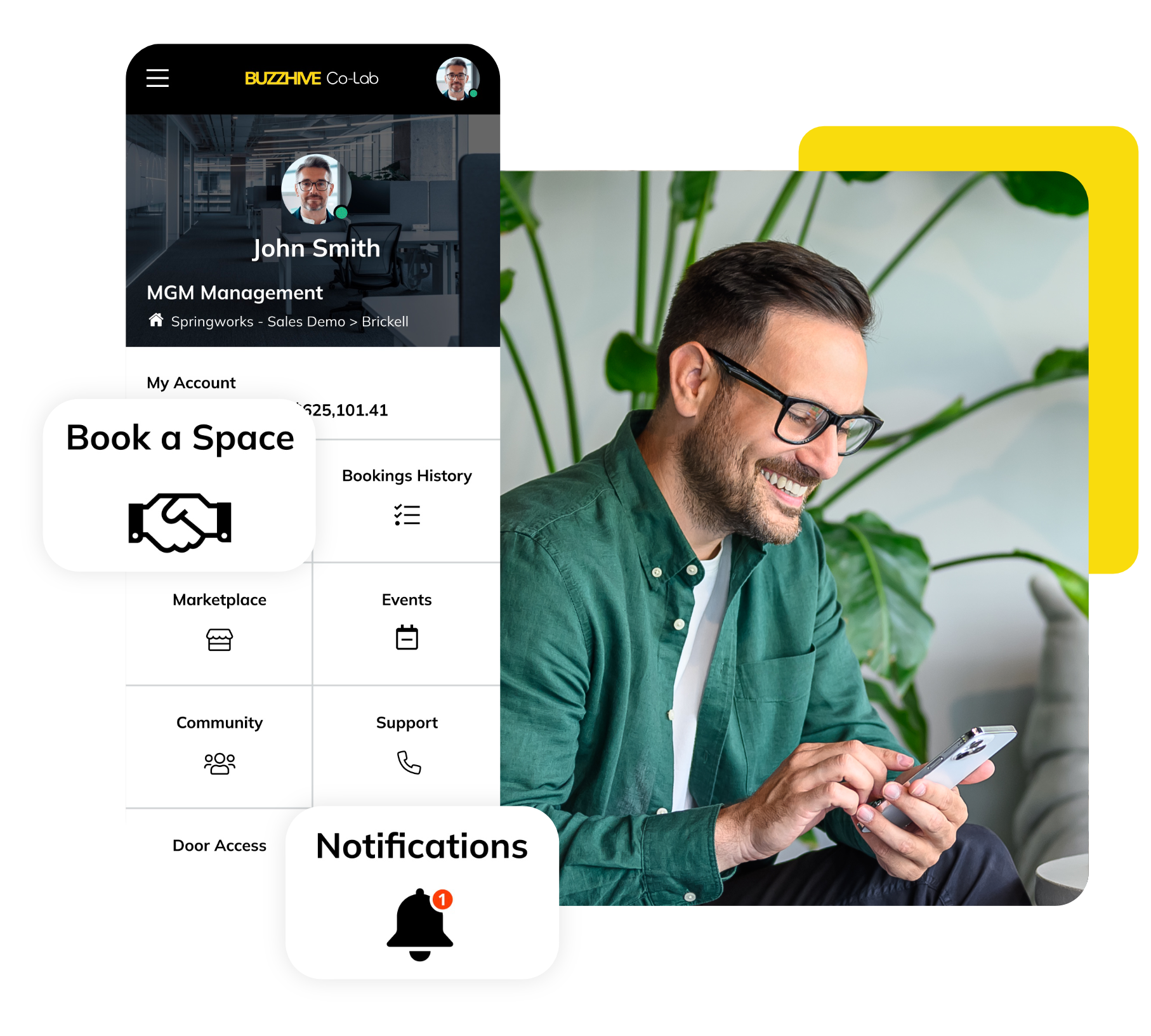 Kube branded mobile app mockup
